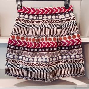 Anthropologie Nomad Metallic Geo Skirt